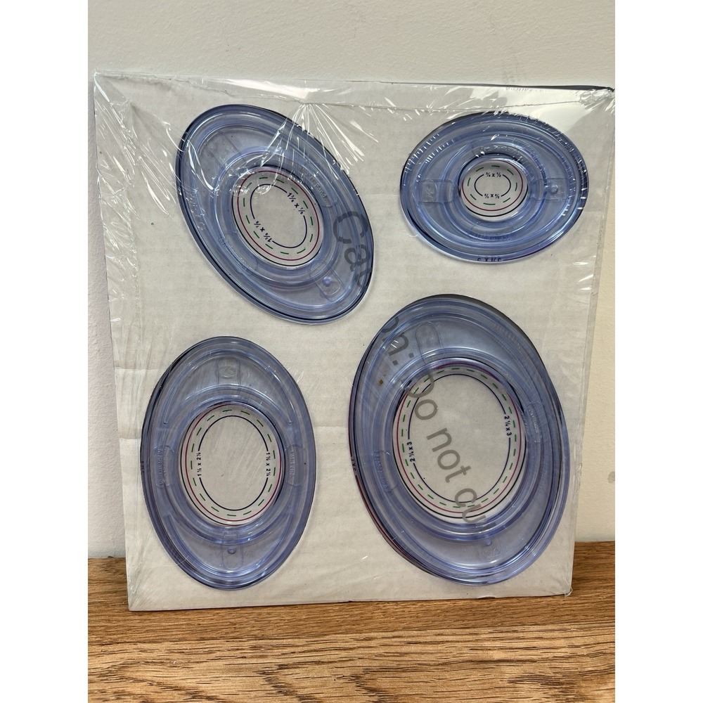 Creative Memories Custom Cutting System 4 Oval‎ Patterns & Sizing Template NEW